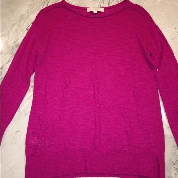 LOFT magenta sweater - Picture 4 of 4